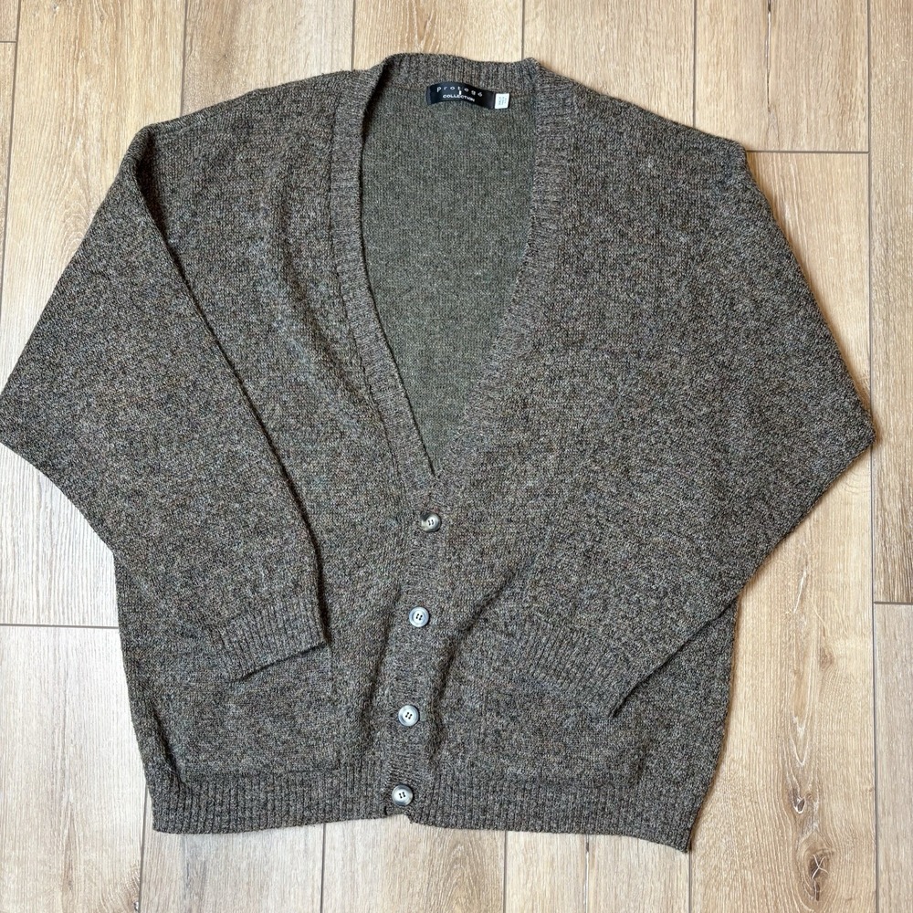 Vintage Protege Collection Men's 3XLT Cardigan Sweater Wool Blend Grandpa 90s